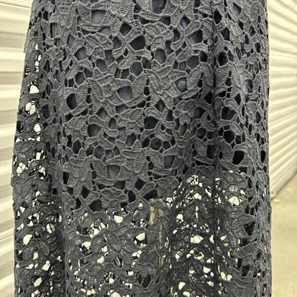 Astr Crochet Laser Cut Lace Spaghetti Strap Dress in Navy - Size XS - Picture 11 of 11